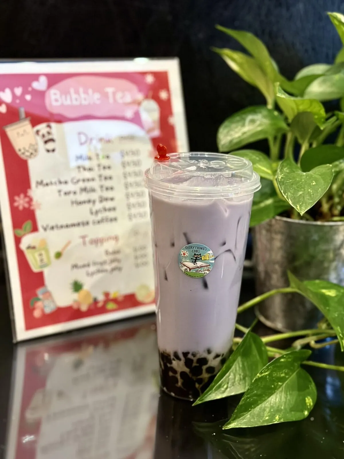Boba teas at Pin Toh Asian