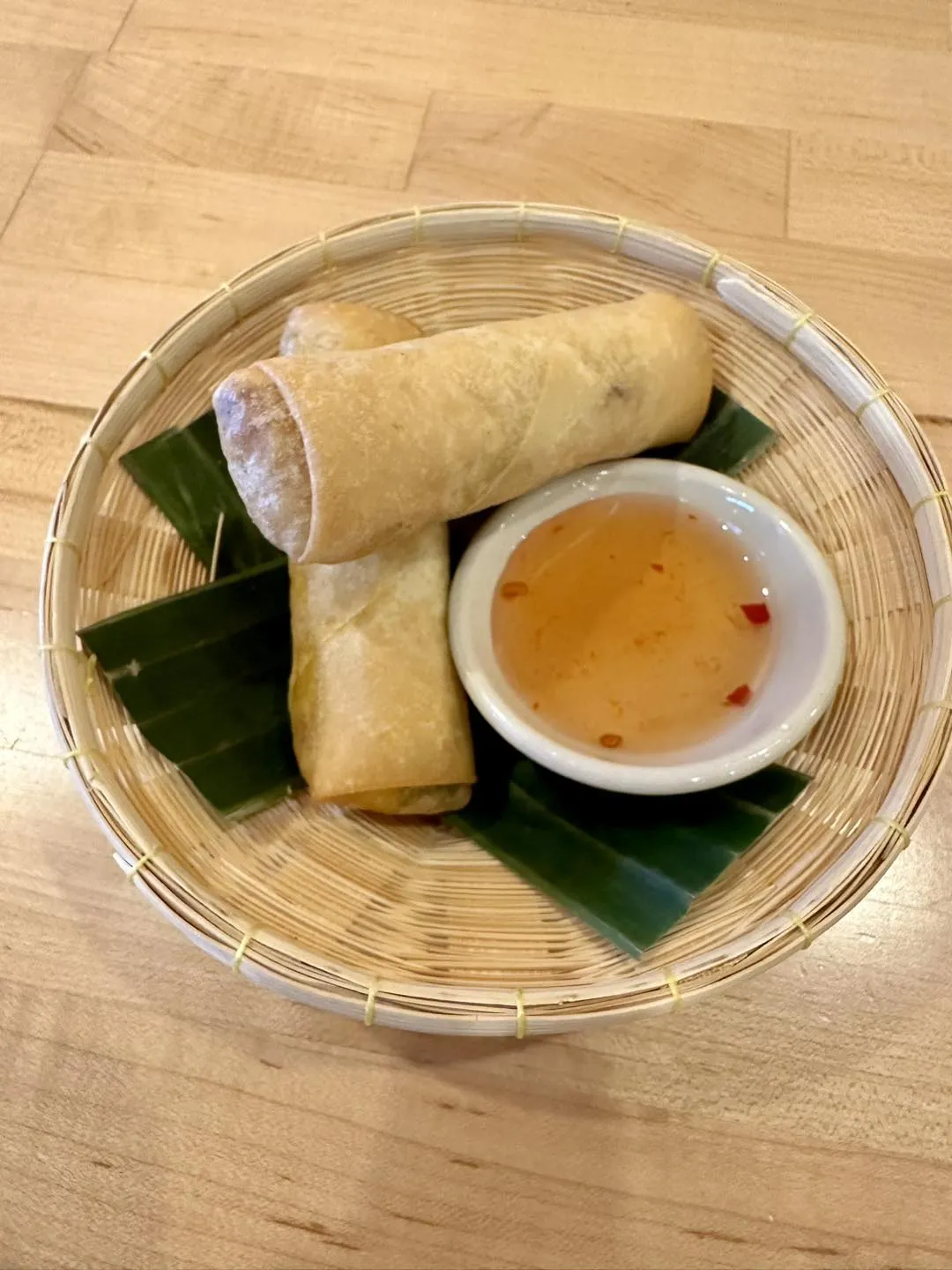 Porpia Tod (Vegetable Spring Roll) at Pin Toh Asian