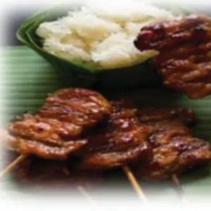 Thai-Style Grilled Pork with Sticky Rice at Pin Toh Asian